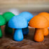 QTOYS - Coloured Wooden Mushrooms - Set of 10